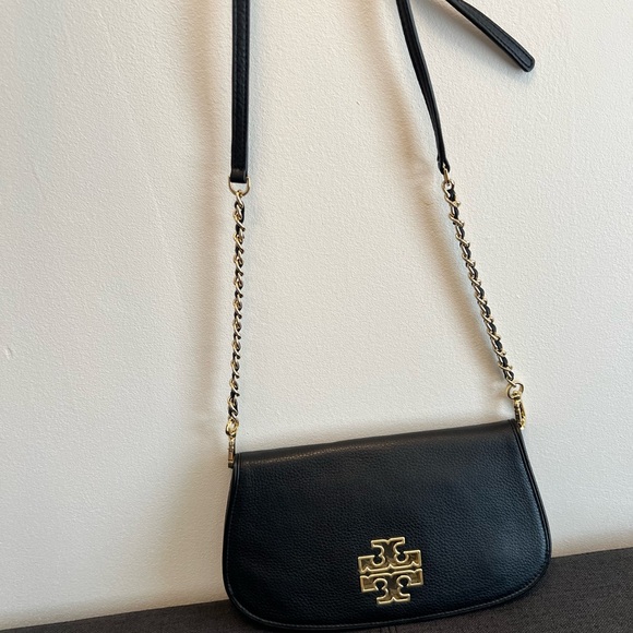 Tory Burch Handbags - Tory Burch Black Crossbody Bag with Gold Accents